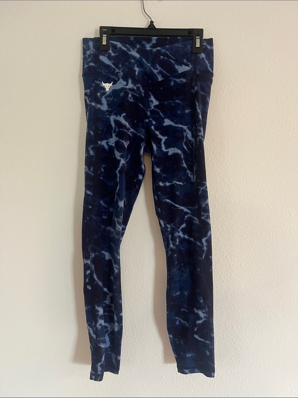 Under Armour Project Rock Blue Printed Leggings